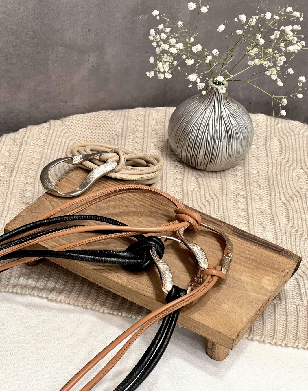 کمربند زنانه گره ای کد 376