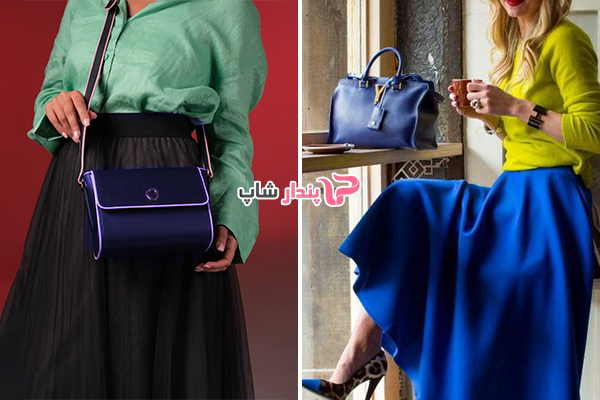 استایل روزمره با کیف سورمه‌ای