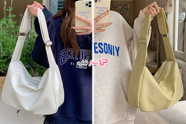 کیف دانشجویی دخترانه دوشی با بند پهن و کوتاه