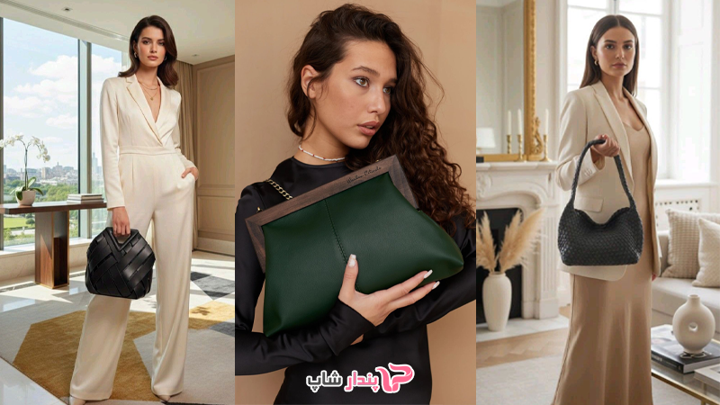 کیف مجلسی دستی زنانه مشکی ساده
