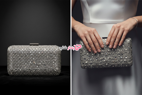 کلاچ نگین‌دار و سنگ‌دوزی