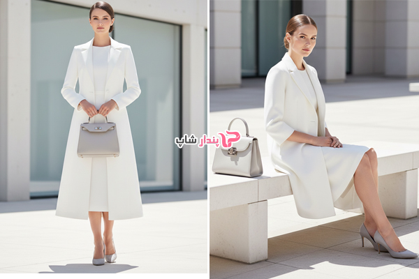 استایل روشن و تمیز در ترکیب طوسی و سفید