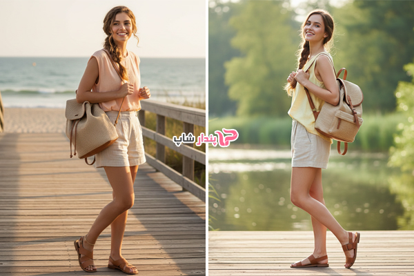 کوله پشتی کنفی و پارچه ای را با صندل ست کنیم؟