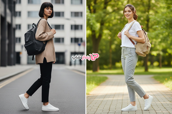 اسنیکرهای سفید مینیمال