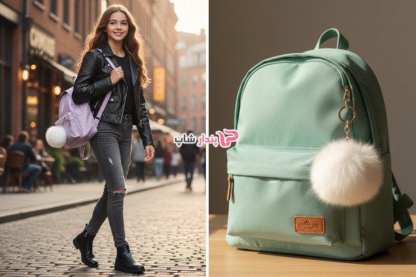 آویز کوله پشتی و کیف مدرسه دخترانه