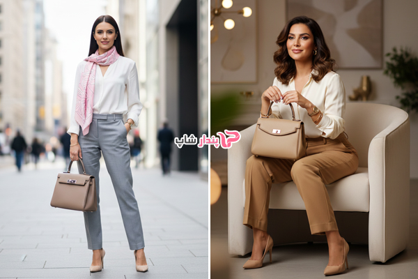 کیف با رنگ خنثی و براق ترند ست با لباس عید
