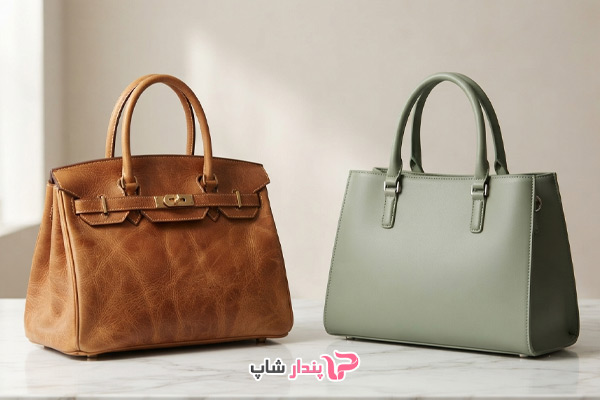 جدول مقایسه کیف چرم طبیعی و چرم مصنوعی در یک نگاه